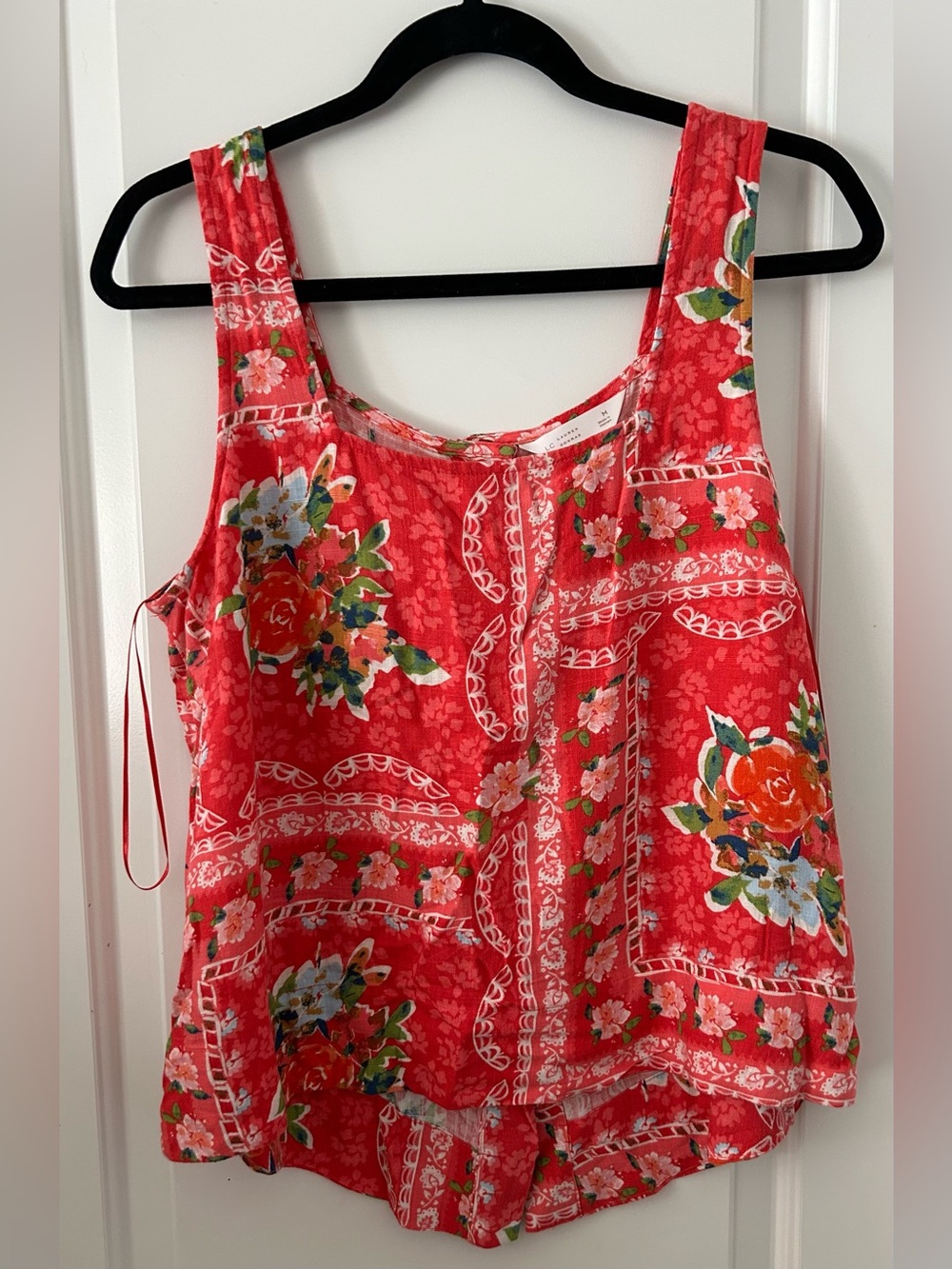 LC Lauren Conrad High-Low Hem Square Neck Tank Top.